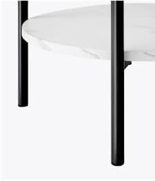 Metal Side Tables, 60×40×40 - Black White - Image 4