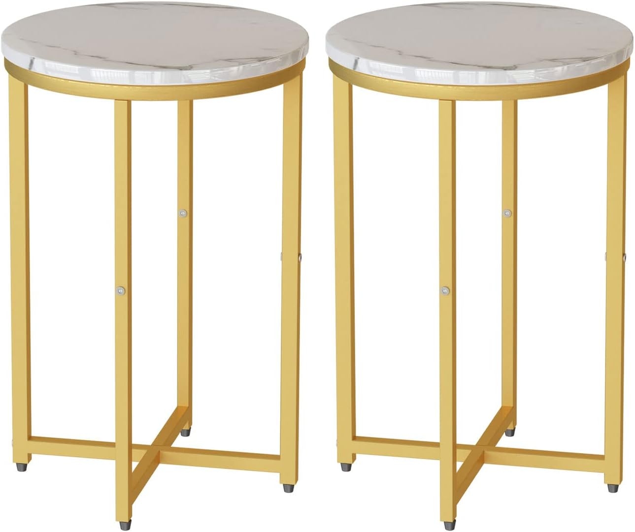 Metal Side Tables, 62×40×40 - Golden - Image 3